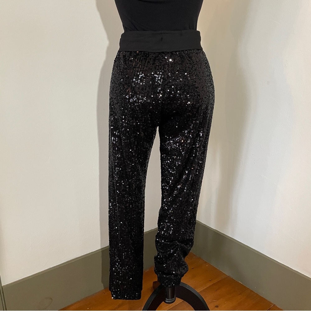Calvin Klein Jeans Sequin-Embellished Jogger Pants (Size XS) Extra Small 🖤 NWOT - Picture 3 of 11